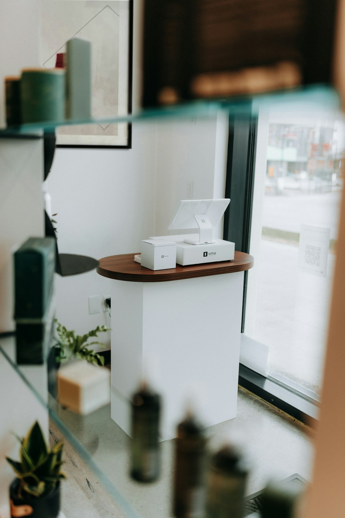 Point of sale counter in a business